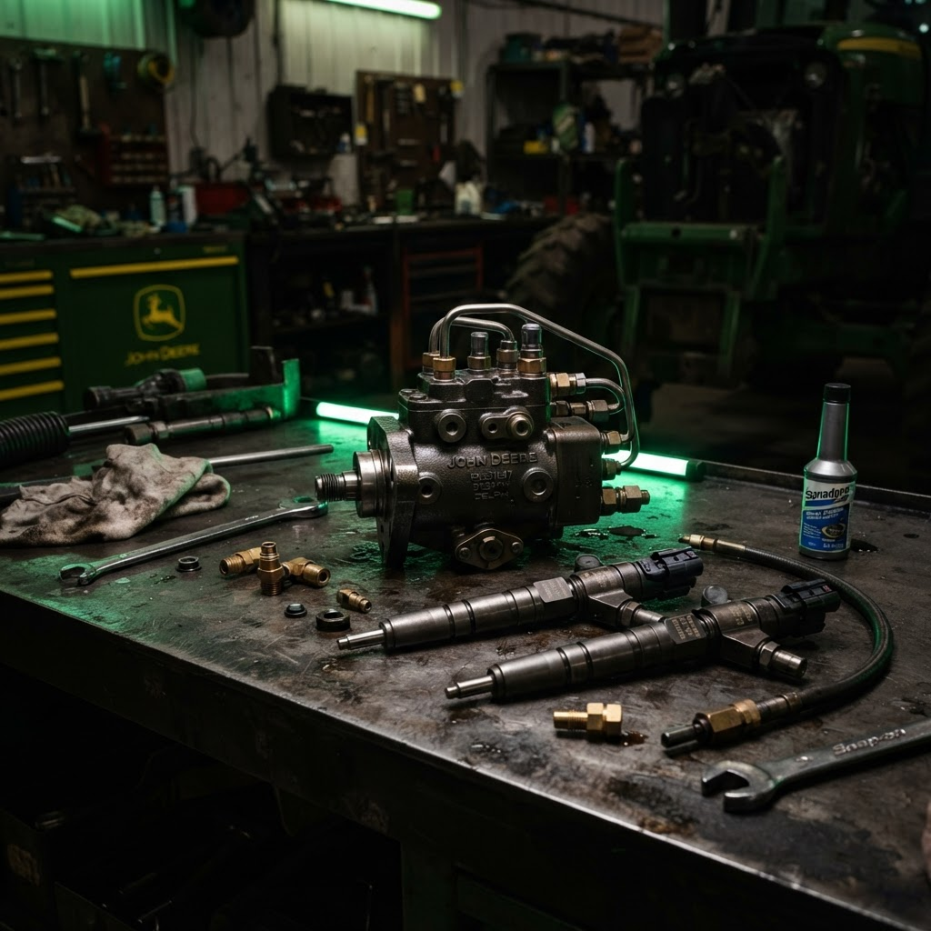 Regenerace vstřikovacího čerpadla a vstřikovačů John Deere - diesel servis pro traktory